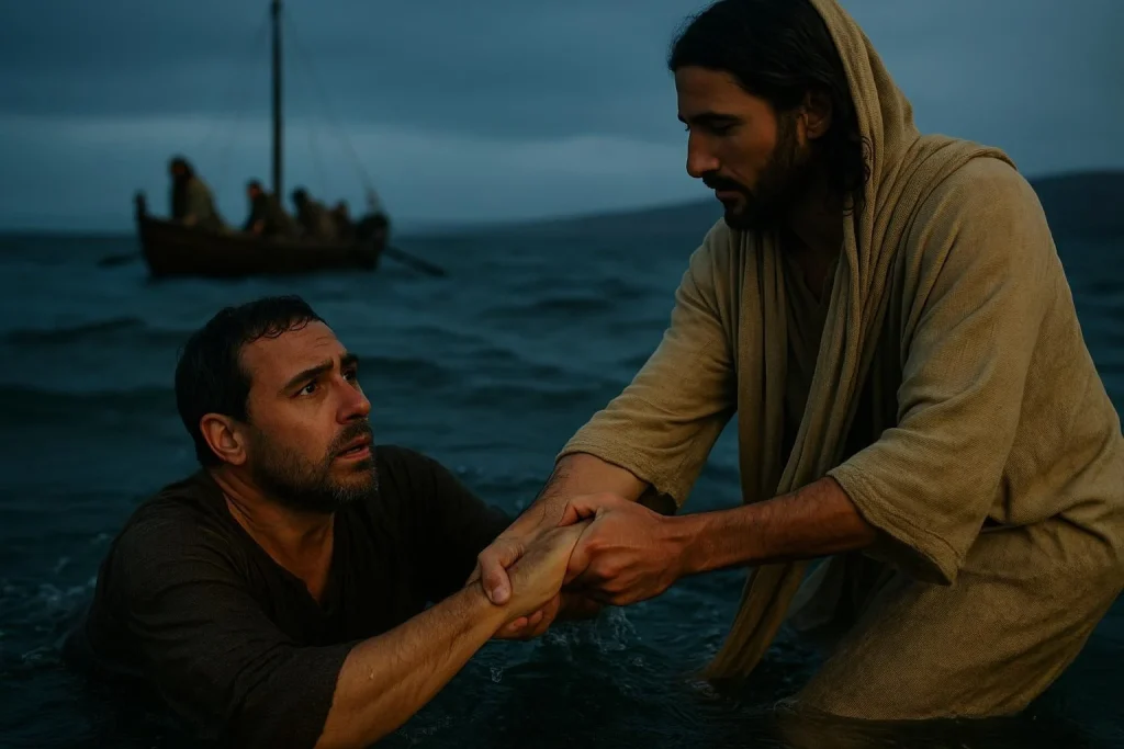 Jesús llega en la noche y sostiene nuestra barca